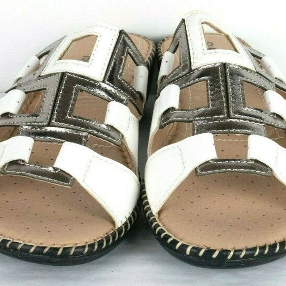 Soflex Italy Comfort Ortho White Leather Sandals - Picture 6 of 10
